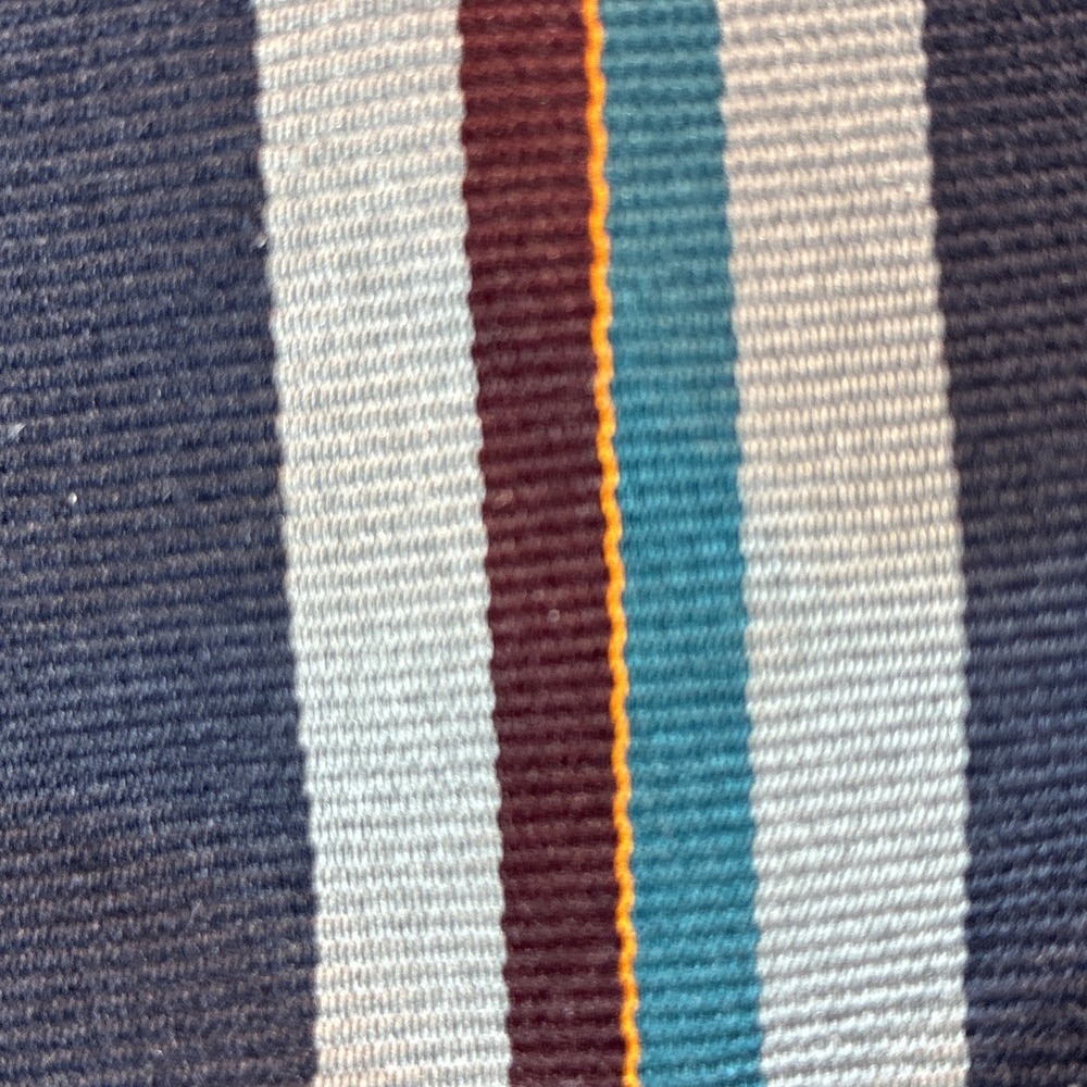 REPP Robert Talbott for Homer Reed Silk Stripe Blue Tie USA Hand Sewn 3.5x57 GUC - Picture 9 of 11